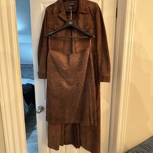 Le Chateau Brown Suede Coat